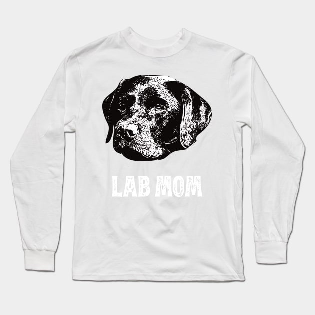 Labrador Mom Labrador Retriever Design Long Sleeve T-Shirt by DoggyStyles